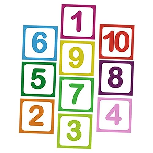 GARIOUANS 10 Blatt Kinderzimmer Bodenaufkleber Selbstklebende Spielaufkleber mit Zahlenmotiv Abnehmbare rutschfeste Bodensticker für Spielräume und Kindergärten von GARIOUANS