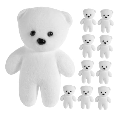 GARIOUANS 10 Stück Blasenbär Minibär Mini-plüschbären Mit Tutus Bär Plüsch Bärenpuppe Süßer Miniatur-katzenbär Kleine Bären Minibären Masse Braunbär Plüschbärenspielzeug Weiß Schaum von GARIOUANS