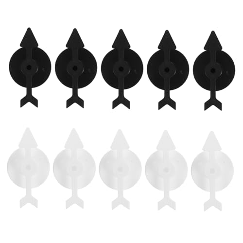 GARIOUANS 10 Stück DIY Brettspiel Drehpointer aus Kunststoff Rotationspfeile für Klassenzimmer Mathematikspiele und Schulprojekte Schwarze und Weiße Zeiger GARIOUANS 10 Stück DIY Brettspiel Drehpointer aus Kunststoff Rotationspfeile für Klassenzimmer Mathematikspiele und Schulprojekte Schwarze und Weiße Zeiger von GARIOUANS