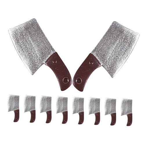 GARIOUANS 10 Stück Mini Küchenmesser Puppenhaus Puppenhaus Spielzeughaus Mini Nudelholz Lebensmittel Babypuppenzubehör Mini Puppenbett Miniatur Küchengeschirr Mini Cutter von GARIOUANS