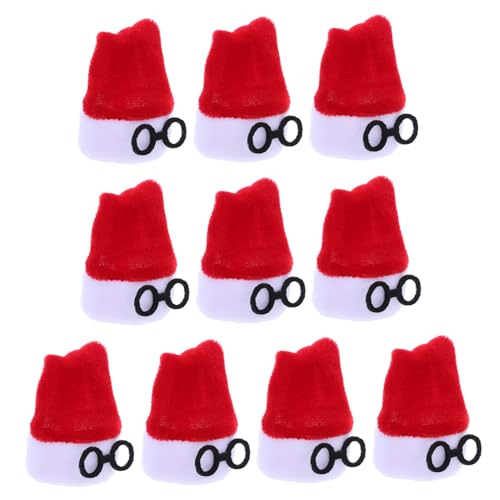 GARIOUANS 10 Stück Mini-Weihnachtsmütze Löffel- -Tasche Mini-Weinflaschenhüte Süßigkeiten Beutel Tasche kleine Weihnachtsmützen Weihnachtsbesteck Geschirrhalter Miniaturhüte Flanell rot GARIOUANS 10 Stück Mini-Weihnachtsmütze Löffel- -Tasche Mini-Weinflaschenhüte Süßigkeiten Beutel Tasche kleine Weihnachtsmützen Weihnachtsbesteck Geschirrhalter Miniaturhüte Flanell rot von GARIOUANS
