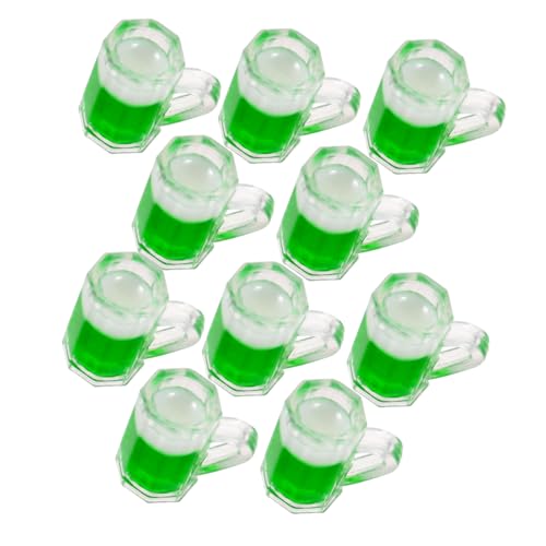 GARIOUANS 10 Stück Miniatur Süße Tassen Bierbecher Mini-bierkrüge Bierkrug Puppenhaus-bierkrüge Dekorationen Für Bierpartys Mini-Foto-Requisiten Bierglas Simulieren Szene Schmückt Green Harz von GARIOUANS
