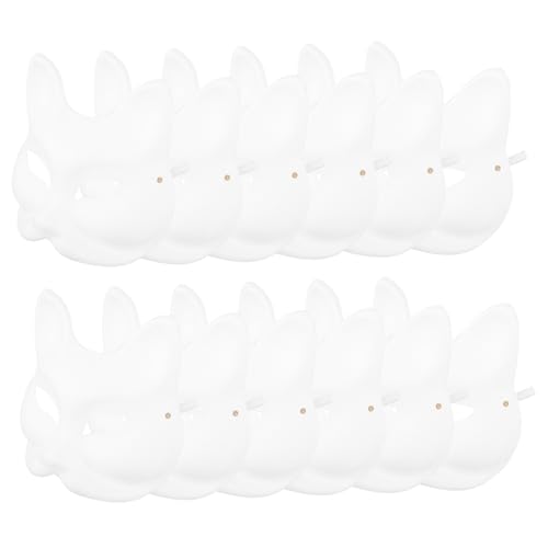 GARIOUANS 10 Stück Teiliges DIY Fuchs Maske aus Papiermasse Unbemalte Halloween Masken Leichte Tragbare Faschings und Maskerade für Erwachsene und Kreative Bastelmaske zum Bemalen GARIOUANS 10 Stück Teiliges DIY Fuchs Maske aus Papiermasse Unbemalte Halloween Masken Leichte Tragbare Faschings und Maskerade für Erwachsene und Kreative Bastelmaske zum Bemalen von GARIOUANS
