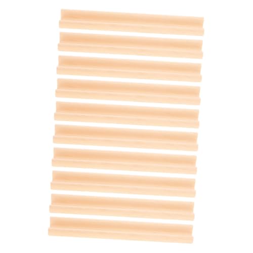 GARIOUANS 10 Stück Teiliges Domino Tablett aus Natürlichem Holz Schräg Gestaltete Racks für Domino Fliesen Langlebig Glatt Verarbeitet und Kreativer Buchstabenhalter von GARIOUANS