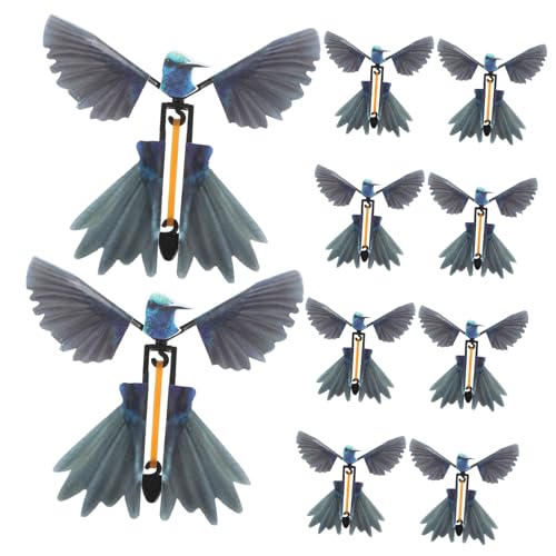 GARIOUANS 10 Stück Teiliges Fliegende Spielzeuge mit Gummibandantrieb Bunte Mechanische Vogel Requisiten für Kindergeburtstag und Kreative Geschenkideen von GARIOUANS