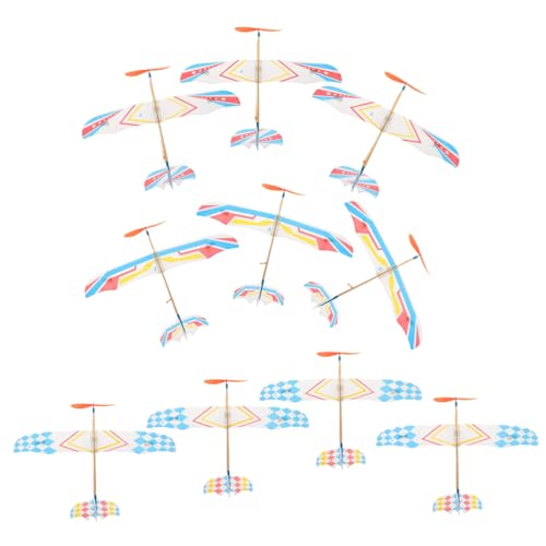 GARIOUANS 10 Stück Teiliges Gummiband Flugzeuge Pädagogisches für Kleine Jungs Fördert die Handwerklichen Fähigkeiten Zufälliger Stil Sicher und Unterhaltsam von GARIOUANS