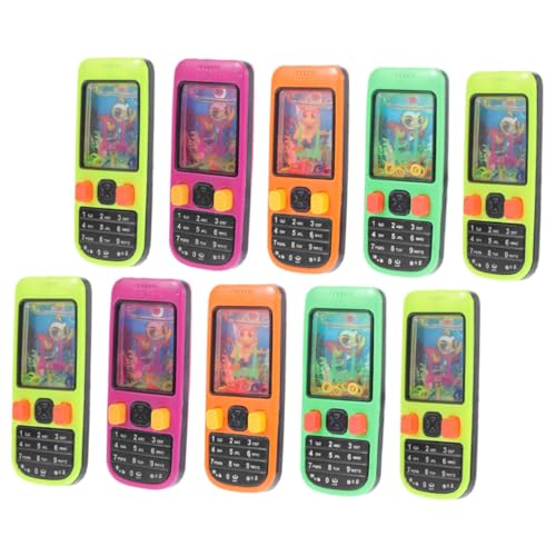 GARIOUANS 10 Stück Teiliges Handheld Water Ring Toss Kreatives Mini Handy Design Bunte Wasser Ringwurfspiele für Tragbar und Kinderfreundlich Party und Outdoor von GARIOUANS