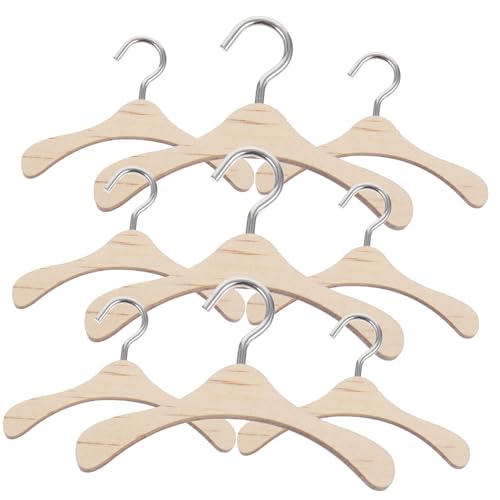 GARIOUANS 10 Stück Teiliges Holz Kleiderbügel für Bjd Puppen Langlebige Puppenkleiderbügel aus Naturholz Puppenzubehör zum Organisieren und Aufhängen im Puppenschrank GARIOUANS 10 Stück Teiliges Holz Kleiderbügel für Bjd Puppen Langlebige Puppenkleiderbügel aus Naturholz Puppenzubehör zum Organisieren und Aufhängen im Puppenschrank von GARIOUANS