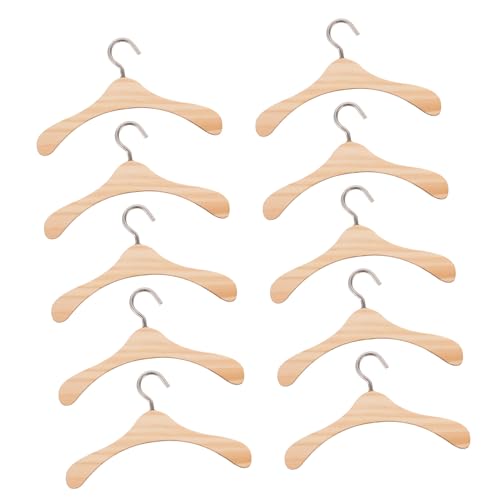 GARIOUANS 10 Stück Teiliges Holzkleiderbügel für Puppenkleidung Langlebig Praktisch Natürliches Holz Puppenzubehör für Bjd Dolls zur Ordentlichen Aufbewahrung und Puppenzimmer Organisation GARIOUANS 10 Stück Teiliges Holzkleiderbügel für Puppenkleidung Langlebig Praktisch Natürliches Holz Puppenzubehör für Bjd Dolls zur Ordentlichen Aufbewahrung und Puppenzimmer Organisation von GARIOUANS