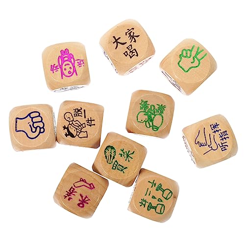 GARIOUANS 10 Stück Teiliges Holzspielwürfel Bunte Würfel für Familienpartys Sicheres Langlebiges für Brettspiele und Interaktive Spiele GARIOUANS 10 Stück Teiliges Holzspielwürfel Bunte Würfel für Familienpartys Sicheres Langlebiges für Brettspiele und Interaktive Spiele von GARIOUANS
