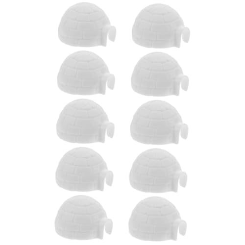 GARIOUANS 10 Stück Teiliges Kindgerechte Realistische Iglu Figuren aus Kunststoff Dekorative Mini Modelle Stabile Tischdekoration Geeignet für Kinderzimmer Garten und von GARIOUANS
