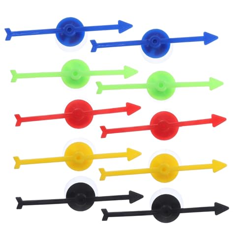 GARIOUANS 10 Stück Teiliges Kunststoff Zeiger für Spielzubehör Stabile und Langlebige Spielpfeile Bunt Kompakt und Praktisch für Spieleabende Partys und Familienfeiern von GARIOUANS