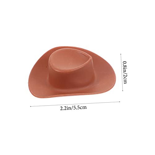 GARIOUANS 10 Stück Teiliges Mini Cowboy Hüte aus Kunststoff Miniatur Western Hüte für Puppenhaus Dekoration DIY Bastelbedarf für Spiel und GARIOUANS 10 Stück Teiliges Mini Cowboy Hüte aus Kunststoff Miniatur Western Hüte für Puppenhaus Dekoration DIY Bastelbedarf für Spiel und von GARIOUANS