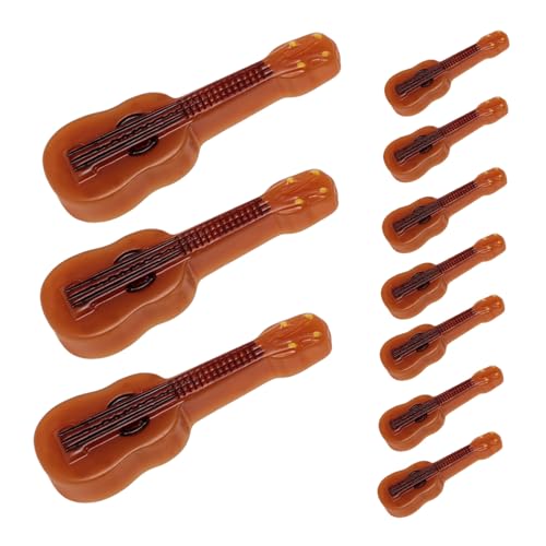 GARIOUANS 10 Stück Teiliges Mini Gitarrenmodell Detailgetreu Handgefertigt Robust und Langlebig Dekoratives Puppenhaus Zubehör Kreative Miniatur Instrumente für Bastel und GARIOUANS 10 Stück Teiliges Mini Gitarrenmodell Detailgetreu Handgefertigt Robust und Langlebig Dekoratives Puppenhaus Zubehör Kreative Miniatur Instrumente für Bastel und von GARIOUANS