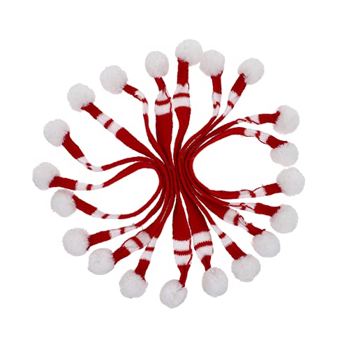 GARIOUANS 10 Stück Teiliges Mini Wollschals für Puppen und Kleine Figuren Kreative Flexible Rote und Grüne Strickschals Geeignet als Dekoratives Zubehör für Mini Ornamente von GARIOUANS