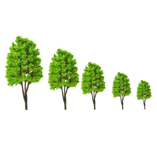 GARIOUANS 10 Stück Teiliges Miniatur Bäume aus Langlebigem Kunststoff in Realistische Sandtisch Landschaftsdeko Umweltfreundliche Modellbaum Dekoration für DIY Architektur und Garten von GARIOUANS