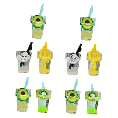 GARIOUANS 10 Stück Teiliges Miniatur Getränke Flaschen Mix Realistische Puppenhaus Deko Lebensechte Mini Drinks für Mikrolandschaft Bunte Mini Fläschchen für Puppenhaus Küche und Fotografie von GARIOUANS