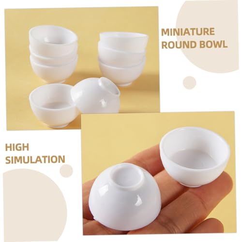 GARIOUANS 10 Stück Teiliges Miniatur Puppenhaus Geschirr Detailreiche Kunststoff Schalen Mini Bowls für Puppenhaus Küche Langlebig Farbecht für Mikro Szene Dekoration und Rollenspiele von GARIOUANS