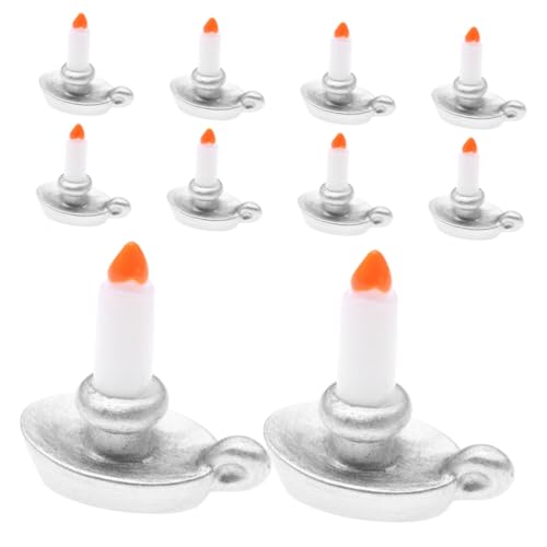 GARIOUANS 10 Stück Teiliges Miniatur-kerzenhalter Widerstandsfähigem Harz Filigrane Puppenhaus-Dekoration für Wohn Esszimmer Detailgetreue Mini-kerzenständer für Kreative Dioramen und GARIOUANS 10 Stück Teiliges Miniatur-kerzenhalter Widerstandsfähigem Harz Filigrane Puppenhaus-Dekoration für Wohn Esszimmer Detailgetreue Mini-kerzenständer für Kreative Dioramen und von GARIOUANS