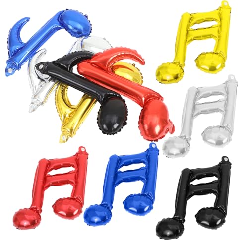GARIOUANS 10 Stück Teiliges Musiknoten Aluminiumfolie Ballon Metallic Bunte Musik Party Dekoration Wiederverwendbare Folienballons für Geburtstag Hochzeit Jubiläum Rock und Roll Thema GARIOUANS 10 Stück Teiliges Musiknoten Aluminiumfolie Ballon Metallic Bunte Musik Party Dekoration Wiederverwendbare Folienballons für Geburtstag Hochzeit Jubiläum Rock und Roll Thema von GARIOUANS