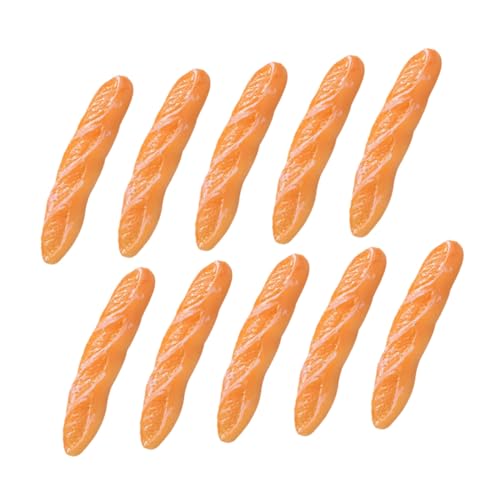 GARIOUANS 10 Stück Teiliges Resin Brotmodell Realistische Dekorative Baguette Nachbildung Langlebige Künstliche Brotdeko für Fotografie Puppenhaus Miniatur Laden und Wohnraumdekoration von GARIOUANS