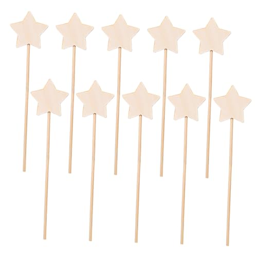 GARIOUANS 10 Stück Teiliges Unbemalte Sternförmige Feenstäbe für DIY Bastelset Kreativität bei Verkleidungsfeiern Geburtstagen und Bühnenauftritten GARIOUANS 10 Stück Teiliges Unbemalte Sternförmige Feenstäbe für DIY Bastelset Kreativität bei Verkleidungsfeiern Geburtstagen und Bühnenauftritten von GARIOUANS