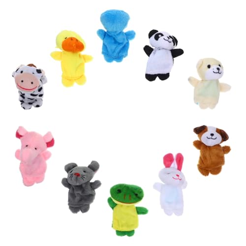 GARIOUANS 10 Stück Teiliges Weicher Plüsch fingerpuppen mit Niedlichen Cartoon Tieren Pädagogisch Effektiv für Sprachförderung und Sozialem Lernen Langlebig und Kuschelig für Spielspaß von GARIOUANS