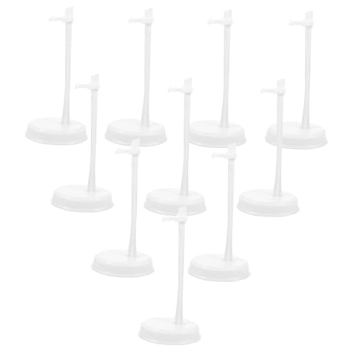 GARIOUANS 10 Stück Teiliges Weiße Mini Puppenständer Stabile Figurenhalter für Mädchen Leichter Doll Support für Kreative Puppenpräsentation Regal Tisch und Vitrine von GARIOUANS