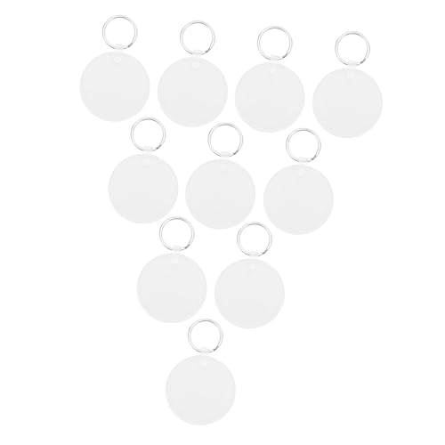 GARIOUANS 10 Stück Wärmeübertragungs Schlüsselanhänger Sublimationsrohlinge Doppelseitige Rohlinge Sublimationsrohlinge Massen Fotodruck Schlüsselanhänger DIY Foto von GARIOUANS