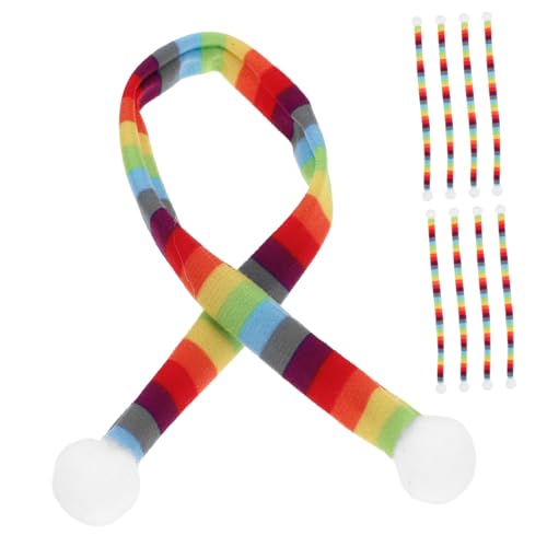 GARIOUANS 10 Stück Weihnachts Dekoschal Kleiner Schal Mini Schals Und Feiertagsdekoration Baumwolle Elegante Puppe Damen Dicker Kunstmuster Fransen Party von GARIOUANS