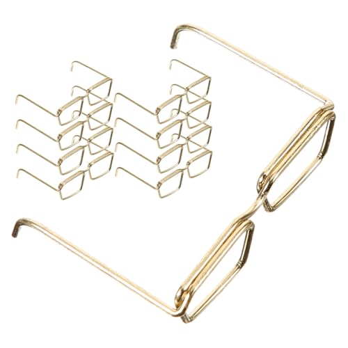 GARIOUANS 10 Teiliges Goldene Metallbrillenrahmen für Puppen Leichte Wiederverwendbare Spielzeugbrillen ohne Gläser Modische Puppenaccessoires zum Ankleiden und Dekorieren GARIOUANS 10 Teiliges Goldene Metallbrillenrahmen für Puppen Leichte Wiederverwendbare Spielzeugbrillen ohne Gläser Modische Puppenaccessoires zum Ankleiden und Dekorieren von GARIOUANS