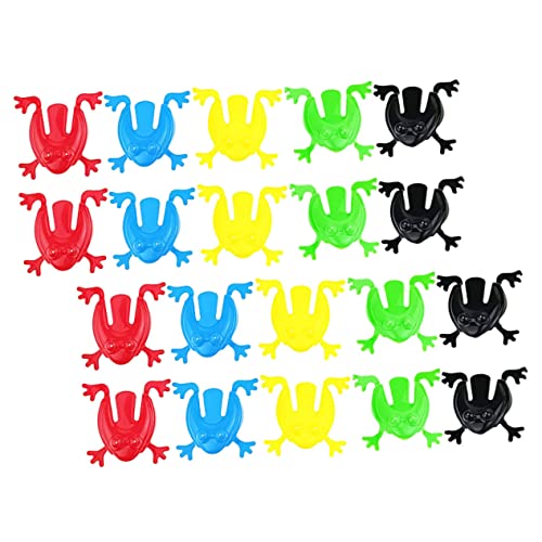 GARIOUANS 100 Stück Bunte Hüpfspielzeug Frösche aus Kunststoff Realistisches Springen Kleine Minifrösche für Einfach zu Bedienen als Geschenk oder Partyfüllung von GARIOUANS