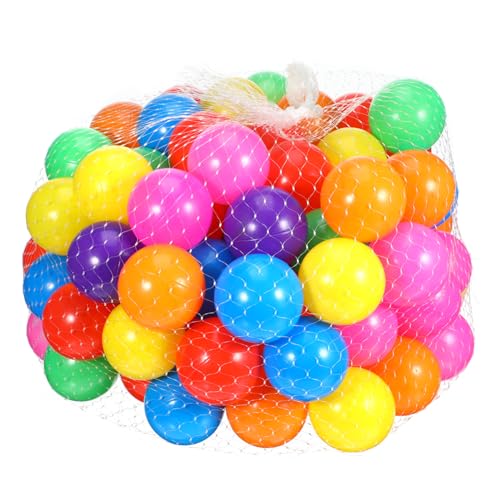 GARIOUANS 100 Stück Bunte Pack Ocean Balls Aufblasbare Spielbälle für Poolspiele Party Accessoires und Bällebäder für Aktivitäten Drinnen und Draußen Zufällige Farbe Zufällige Farbe von GARIOUANS