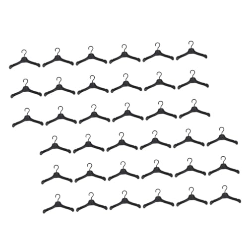 GARIOUANS 100 Stück Teiliges Mini Kleiderbügel für Puppenkleidung Kleine Glatte Puppenbügel Wiederverwendbar Robust für Miniaturhäuser und Puppenschränke von GARIOUANS