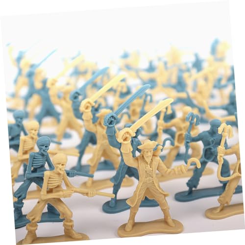 GARIOUANS 100 Stück Teiliges Piraten Soldaten Figuren Robuste Miniatur Spielzeugmodelle Dekorative DIY Piraten Requisiten für Sandtisch Puppenhaus und Bastelprojekte Detailreich Gestaltete von GARIOUANS