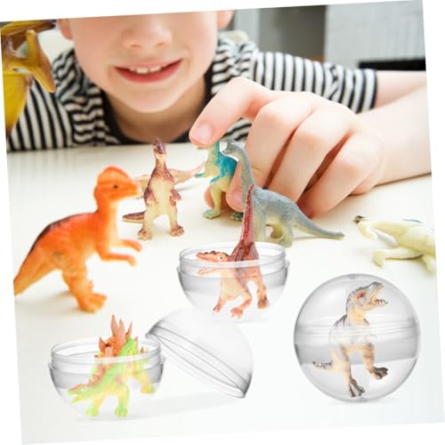 GARIOUANS 100 Stück Transparente Runde Kapseln Befüllbare Kunststoffkugeln für Verkaufsautomaten DIY Set Wiederverwendbare Displayboxen für Ostern und Partys von GARIOUANS