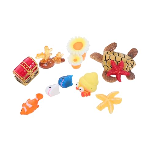 GARIOUANS 11Stücke Kunstharz Dekorationen für Puppenhäuser und Miniaturgärten mit Nautischem Thema für Kreative DIY Projekte und Mikrolandschaften von GARIOUANS