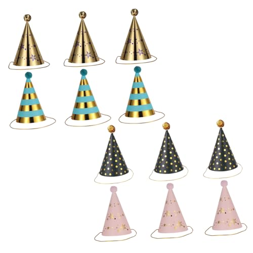 GARIOUANS 12 Stück Goldene Spitze Papier Partyhüte Geburtstagskronen für Erwachsene Kreative Deko für Festliche Geburtstagsfeiern und Fröhliche Partystimmung GARIOUANS 12 Stück Goldene Spitze Papier Partyhüte Geburtstagskronen für Erwachsene Kreative Deko für Festliche Geburtstagsfeiern und Fröhliche Partystimmung von GARIOUANS