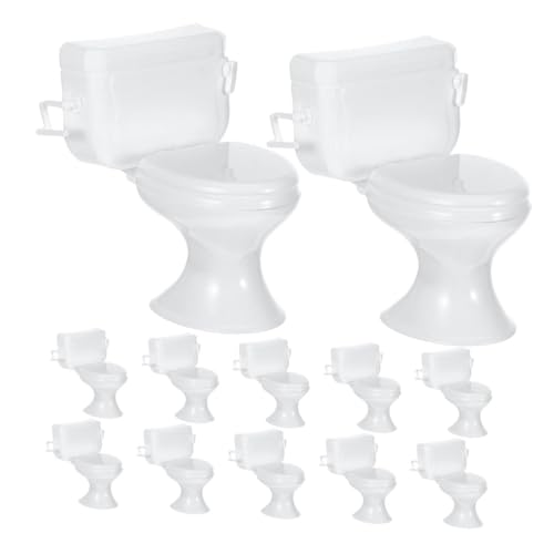 GARIOUANS 12 Stück Maßstab Realistische Weiße Mini-Toilette für Badezimmerdeko Originelles DIY-zubehör für Puppenhaus-Spiel und Bastelprojekte GARIOUANS 12 Stück Maßstab Realistische Weiße Mini-Toilette für Badezimmerdeko Originelles DIY-zubehör für Puppenhaus-Spiel und Bastelprojekte von GARIOUANS