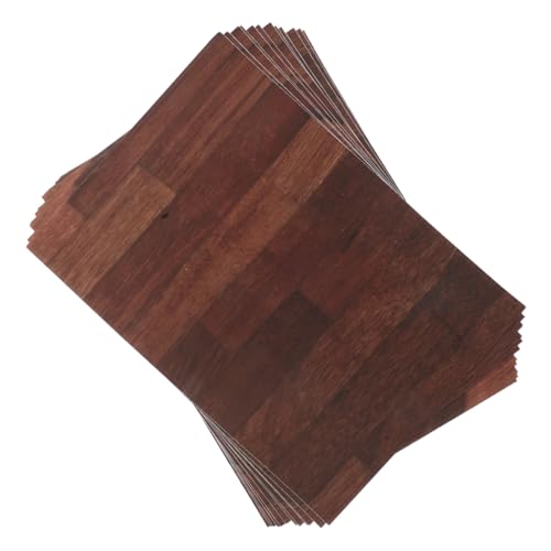 GARIOUANS 12 Stück Maßstab Selbstklebend Peel Stick Realistische Walnuss-holzstruktur DIY Zubehör für Puppenmöbel und Dekoration von GARIOUANS