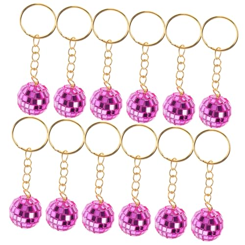 GARIOUANS 12 Stück Mini Disco Ball Schlüsselanhänger Spiegelkugel Party Zubehör für Jahre Themenfeiern Stilvolle Deko für Autos und Partys Roséfarbene Anhänger mit GARIOUANS 12 Stück Mini Disco Ball Schlüsselanhänger Spiegelkugel Party Zubehör für Jahre Themenfeiern Stilvolle Deko für Autos und Partys Roséfarbene Anhänger mit von GARIOUANS