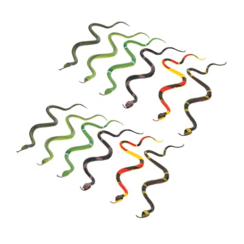 GARIOUANS 12stücke Gummischlangen Spielzeug Für Mädchen Scherzartikel Für Halloween Aprilscherze Und Lernspielzeug Bunte Simulation Von Schlangen Natur von GARIOUANS