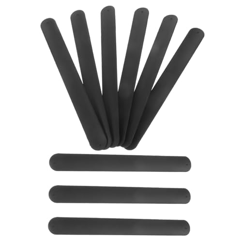 GARIOUANS 12 Stück Silikon Slap Armbänder DIY Schnapparmbänder für Kindergeburtstagsfeiern Kreative Mitgebsel Personalisierbare Armbänder Schwarz Tolle Party von GARIOUANS