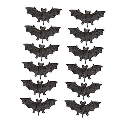 GARIOUANS 12 Stück Simulierte Fledermaus Dekorationen Streiche Für Halloween Requisiten Partyzubehör Ornamente Für Halloween Party Dekoration Halloween Dekorationen Requisiten von GARIOUANS