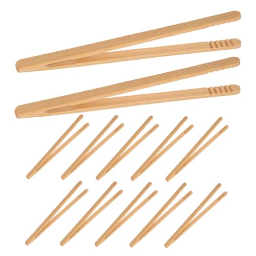 GARIOUANS 12 Stück Teiliges Bambus Snack Zangen Montessori Lernspielzeug für Bead Clip zur Feinmotorikförderung Wiederverwendbare Bambus Küchenzange für Perlen Sortieren und GARIOUANS 12 Stück Teiliges Bambus Snack Zangen Montessori Lernspielzeug für Bead Clip zur Feinmotorikförderung Wiederverwendbare Bambus Küchenzange für Perlen Sortieren und von GARIOUANS