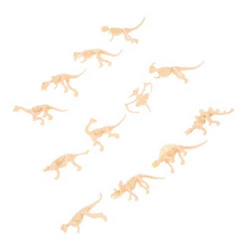 GARIOUANS 12 Stück Teiliges Dinosaurier Skelett Realistisches Dinosaurier Modell Verarbeitung Sicher ohne Scharfe Kanten für Jungen und Mädchen zu Geburtstag oder Weihnachten von GARIOUANS