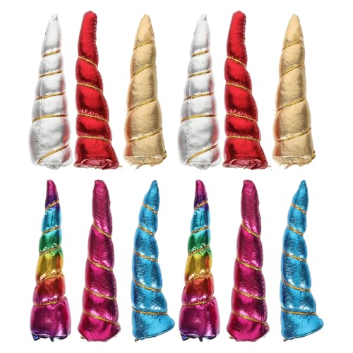 GARIOUANS 12 Stück Teiliges Einhorn DIY Haarreifen Bastelmaterialien Bunte Party Haar accessoires Leicht und Strapazierfähig für Kostüm und Geschenk von GARIOUANS
