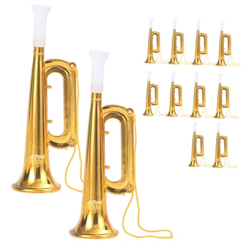 GARIOUANS 12 Stück Teiliges Kunststoff Kindertrompeten Leichtes Musikinstrument aus Abs Glatte Oberfläche Kreatives Musikalischen Interessen von Jungen und Mädchen für Geburtstage und Feste von GARIOUANS