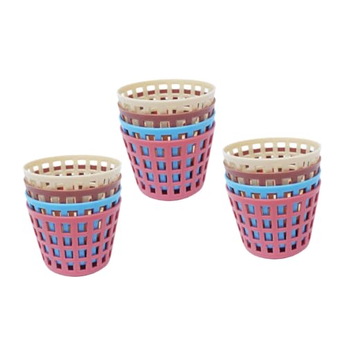 GARIOUANS 12 Stück Teiliges Mini Aufbewahrungskorb aus Robustem Farblich Assortiert Leicht und Langlebig Dekoration für Puppenhaus Miniaturhäuser und Spielzimmer für Sammler von GARIOUANS