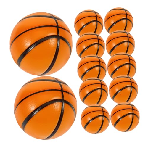 GARIOUANS 12 Stück Teiliges Mini Basketball Stressbälle Schaumstoff Sportbälle Weiche Squeeze Spielzeuge für Stressabbau Party Goodies Sensorisches Decompression Toy für Schule und von GARIOUANS